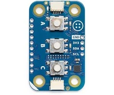 Arduino Modulino mygtukai - interaktyvus modulis su 3 mygtukais ir šviesos diodais - Qwiic - ABX00110