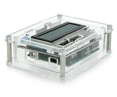 Oem Arduino Uno dėklas su vieta LCD ekrano priedėliui v1.1 - skaidrus