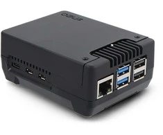 Argon40 Argon NEO 5 M.2 NVMe PCIe dėklas, skirtas Raspberry Pi 5 - su ventiliatoriumi ir radiatoriumi - aliuminis - juodas