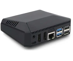Argon40 Argon ONE V3 dėklas, skirtas Raspberry Pi 5 - su ventiliatoriumi ir radiatoriumi - aliuminis - juodas