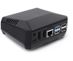 Argon40 Argon ONE V3 M.2 NVMe PCIe korpusas skirtas Raspberry Pi 5 - su ventiliatoriumi ir radiatoriumi - aliuminis - juodas
