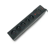 ARMAC Surge Protector Z5 3m 5x prancūziški lizdai 10A kabelių laikiklis juodas