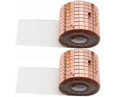 Oem Auksinė stiklo mozaika – ritinėlis 100x4cm 1mm – lipnus 3D mozaikos lipdukas