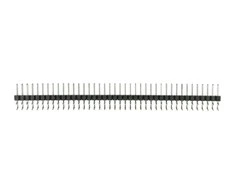 Auksinių kaiščių 2x40 kampinė jungtis su 2.54mm rastru - juoda - 10 vnt - justPi