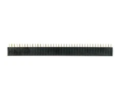 Auksinių kaiščių juosta 2x40 lizdas 2.54mm rastras - 10 vnt - justPi