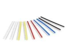 Auksinių kaiščių kištukas 1x40 2.54mm rastro - įvairių spalvų - 10 vnt - justPi