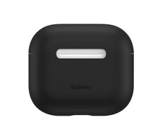 Baseus itin plonas silikagelio dėklas, skirtas Apple AirPods 3 – juodas