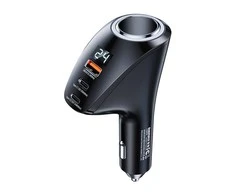 Automobilinis įkroviklis 2x USB-C, USB Remax RCC339, 88.5W (juodas)