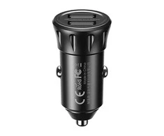 Automobilinis įkroviklis 2x USB, Remax RCC236, 2.4A (juodas)