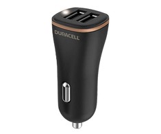 Automobilinis įkroviklis 2xUSB 27W Duracell (juodas)
