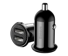 Automobilinis įkroviklis Baseus Grain Pro 2x USB 4.8A - Juodas