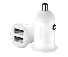 Automobilinis įkroviklis Baseus Grain Pro 2x USB 4.8A - Baltas