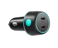 Automobilinis įkroviklis Joyroom CCN02, 2x USB-C PD 70W (juodas)
