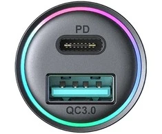 Automobilinis įkroviklis Joyroom JR-CCN04 USB-C/USB-A 60W juodas