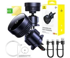 Automobilinis laikiklis su indukciniu įkrovikliu Baseus MagPro 15W Qi2.0 (juodas)