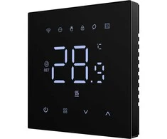 Avatto Išmanus, sieninis termostatas grindų termo pavaroms 3A, 230V, Wi-Fi, juodas, TUYA / Smart Life