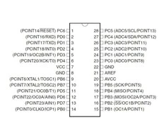 Generic AVR mikrovaldiklis - ATmega88PA-PU DIP