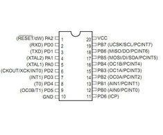 Generic AVR mikrovaldiklis - ATtiny2313A-PU