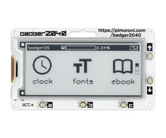 Badger 2040 - plokštė su RP2040 ir e-paper 2.9” 296x128px ekranu - Pimoroni PIM607