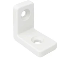 Oem Baldų kampinė jungtis 20x18mm su dangteliu - balta - Baldų laikiklis - Kampinė atrama
