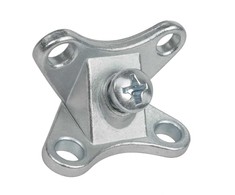 Oem Baldų kampinė jungtis 20x18mm su dangteliu - balta - Baldų laikiklis - Kampinė atrama