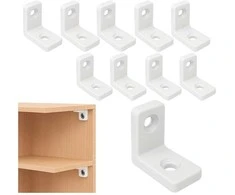 Oem Baldų kampinė jungtis 20x18mm su dangteliu - balta - Baldų laikiklis - Kampinė atrama