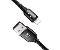 Baseus 3in1 kabelis USB-C / Lightning / Micro 3.5A 0.3m - Juodas