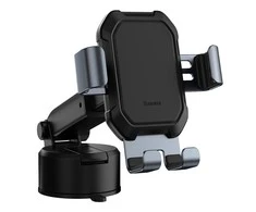 Gravity automobilinis laikiklis Baseus Tank telefonui su siurbtuku - Juodas