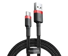 Baseus Cafule kabelis USB-C 3A 0.5m - Juodas / Raudonas