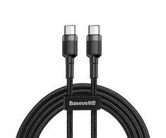 Baseus Cafule kabelis USB-C PD 2.0 QC 3.0 60W 1m - Juodas / Pilkas