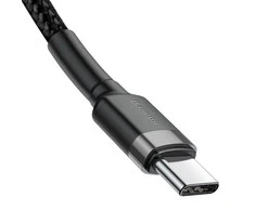 Baseus Cafule kabelis USB-C PD 2.0 QC 3.0 60W 1m - Juodas / Pilkas