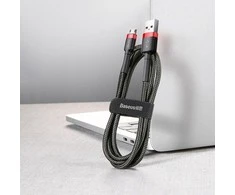 Baseus Cafule micro USB kabelis 2A 3m - Juodas / Raudonas
