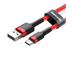 Baseus Cafule USB-C kabelis 2A 3m - Raudonas