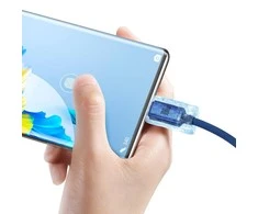 Baseus Crystal Shine kabelis USB - USB-C 100W 2m mėlynas