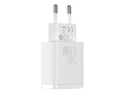 Įkroviklis Baseus Compact Quick Charger 20W USB-C/USB-A baltas CCXJ-B02