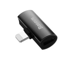 Baseus L46 audio adapteris Lightning-2x Lightning - Juoda