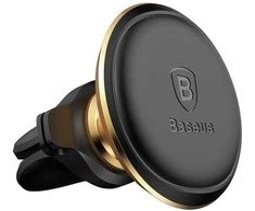 Baseus magnetinis oro išleidimo angos automobilio laikiklis su kabelio segtuku Gold