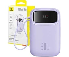 Baseus QPow 2 10000mAh 30W 2xUSB-C maitinimo blokas (violetinė)