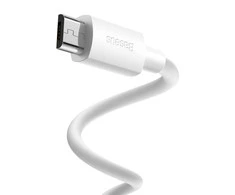 Baseus Simple Wisdom Data kabelių rinkinys USB Micro 2.1a (2vnt) 1.5m - Baltas