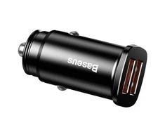 Baseus Square automobilinis įkroviklis 2xUSB QC3.0 5A 30W - Juodas