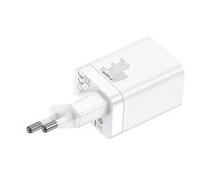 Baseus Super Si Pro įkroviklis USB + USB-C 30W - Baltas