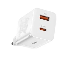 Baseus Super Si Pro įkroviklis USB + USB-C 30W - Baltas