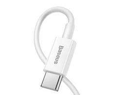 Baseus Superior serijos USB-C – Lightning laidas 20 W PD 2m – Baltas