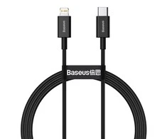 Baseus Superior serijos USB-C - Lightning kabelis 20W PD 1m - Juodas