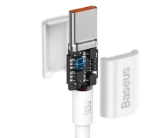 Baseus Superior serijos USB-C – USB-C kabelis 100W 2m baltas