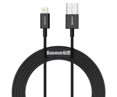Baseus Superior serijos USB - Lightning kabelis 2.4A 1m - Juodas