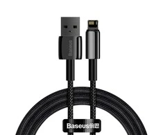 Baseus Tungsten Gold kabelis USB į Lightning 2.4A 1m - Juodas
