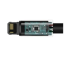 Baseus Tungsten Gold kabelis USB į Lightning 2.4A 2m - Juodas