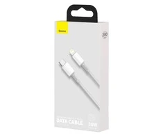 Baseus USB-C – Lightning laidas 20W PD 2m – Baltas