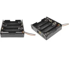 Oem Baterijų krepšelis 4xAAA 1.5V - Plokščias - akumuliatoriaus krepšelis su laidais